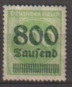 Duitse Rijk 1923 nr 304*, Postzegels en Munten, Verzenden, Duitse Keizerrijk