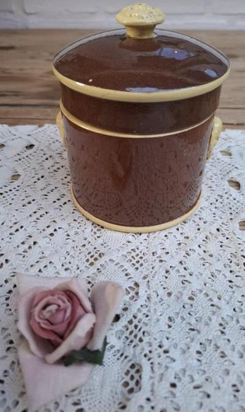 Antieke Franse Foie gras pot, saterhoofdjes, Sarreguemines beschikbaar voor biedingen
