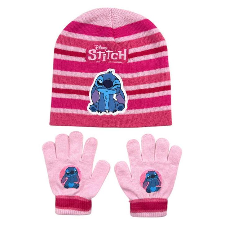 Stitch Handschoenen met Muts - Licht of Donker Roze - Disney, Kinderen en Baby's, Kinderkleding | Mutsen, Sjaals en Handschoenen