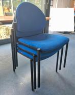 Lot de 11 chaises de bureau bleues, Gebruikt, Ophalen