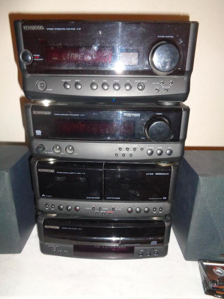 7 Delige Kenwood stereoinstallatie met all suround, Audio, Tv en Foto, Stereoketens, Gebruikt, Cassettedeck, Cd-speler, Tuner of Radio