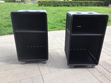 2 caissons sur roulettes IKEA Didrik vintage plastique noir beschikbaar voor biedingen