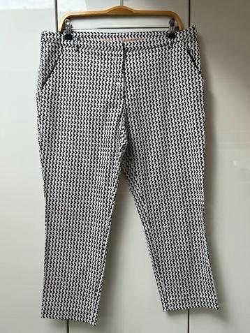 Zwart-witte cropped broek - Maat 46 beschikbaar voor biedingen