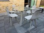 Tuintafel + 6 stoelen, Tuin en Terras, Tuintafels, Ophalen, Gebruikt, Rechthoekig, Kunststof