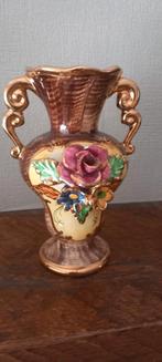 Antieke vaas met gouden randjes en handvatten ca 100j oud, Antiek en Kunst, Ophalen