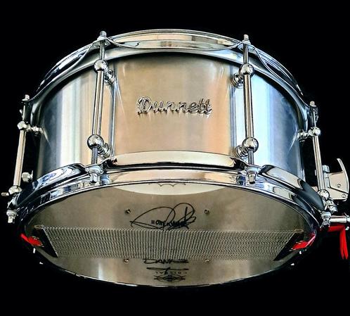 Dunnett Stainless Steel snare 14x6.5  NIEUWSTAAT!!, Muziek en Instrumenten, Drumstellen en Slagwerk, Zo goed als nieuw, Overige merken