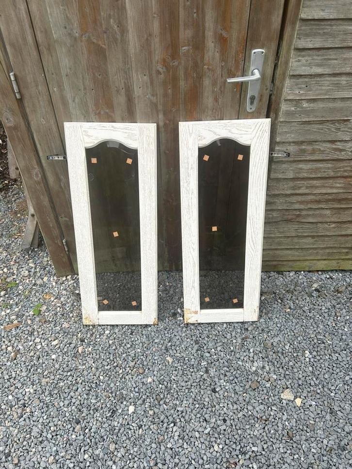 Keukenkast raampjes, Doe-het-zelf en Bouw, Glas en Ramen, Zo goed als nieuw, Overige typen, 80 tot 120 cm, Minder dan 80 cm, Veiligheidsglas