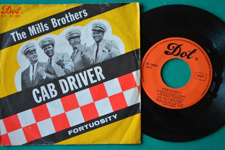 The Mills Brothers - Cab Driver - D - single en vinyle, CD & DVD, Vinyles Singles, Utilisé, Single, Jazz et Blues, 7 pouces, Enlèvement ou Envoi