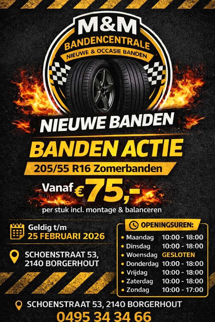 Nieuwe banden 205/55R16 vanaf 75€ incl montage en balanceren, Auto-onderdelen, Banden en Velgen, Band(en), Ophalen