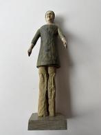 Houten pop, beweegbare armen, Antiek en Kunst, Ophalen