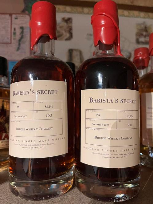 Bruges Whisky Company - Barista’s Secret - 3 fl - 150/fles, Collections, Vins, Enlèvement ou Envoi
