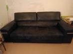 Zwarte zetel Salon, Huis en Inrichting, Ophalen, Gebruikt, Driepersoons, 75 tot 100 cm