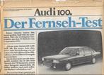 AUDI 100 "Fernsehtest" 1976, Livres, Autos | Brochures & Magazines, Audi, Utilisé, Enlèvement ou Envoi