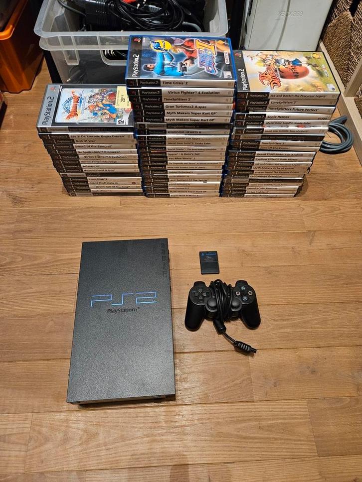 PS2 + games apart uitkiezen, Games en Spelcomputers, Spelcomputers | Sony PlayStation 2, Zo goed als nieuw, Ophalen of Verzenden