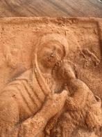 Héél oud religieus tafereel in terracotta, Antiek en Kunst, Ophalen of Verzenden