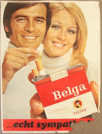 Grote Reclame Posters Belga & Sprint Sigaretten / Jaren 70 beschikbaar voor biedingen