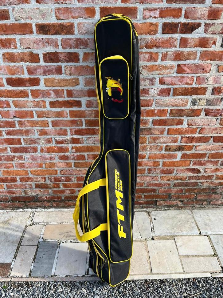 FTM foudraal 135 cm - 3 vakken + 2 kleine zijvakken, Sports nautiques & Bateaux, Pêche à la ligne | Général, Comme neuf, Coffre ou Sac