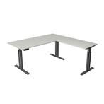 Hoekbureau Move-3 elegant licht grijs 180x180cm elektrisch, Envoi, Électrique, Neuf, Bureau debout