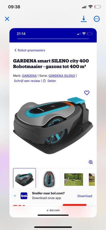 Gardena smart SILENO city 400 robotmaaier, Tuin en Terras, Robotmaaiers, Ophalen, Gebruikt, Gardena