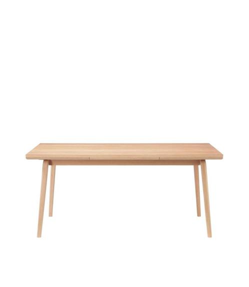 Scandinavische designtafel met verlengstukken, Huis en Inrichting, Tafels | Eettafels, Zo goed als nieuw, 50 tot 100 cm, 150 tot 200 cm