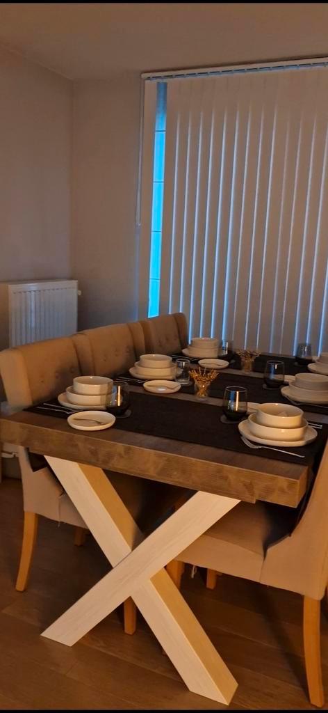 Eettafel, Huis en Inrichting, Tafels | Eettafels, Zo goed als nieuw, 50 tot 100 cm, 150 tot 200 cm, Vijf personen of meer, Rechthoekig