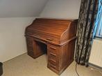 Antiek houten secretaire met rolluik, Ophalen, Gebruikt, Bureau