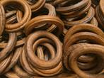 Houten gordijn ringen 100 stuks, Maison & Meubles, Ameublement | Rideaux & Stores à lamelles, Enlèvement ou Envoi, Utilisé, Brun