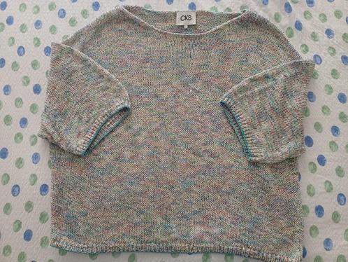 Zomerse pullover met pailletten   CKS, Kleding | Dames, T-shirts, Zo goed als nieuw, Maat 42/44 (L), Roze, Korte mouw, Verzenden