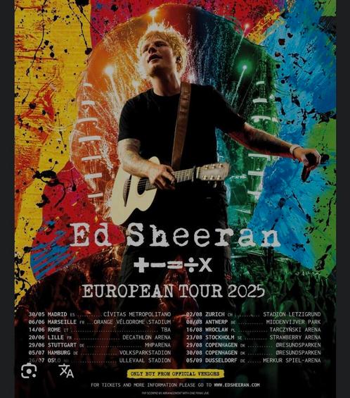 Tickets Ed Sheeran, Tickets en Kaartjes, Concerten | Pop, Twee personen, Augustus