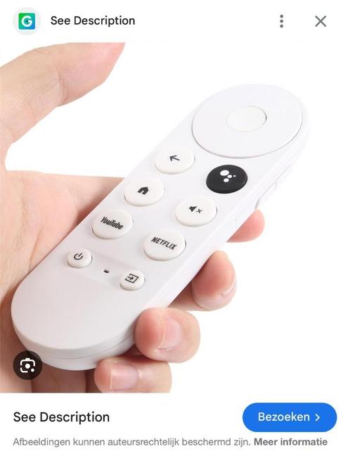 Google Chromecast 4 vervangende afstandsbediening, Audio, Tv en Foto, Mediaspelers, Nieuw, HDMI, Ophalen of Verzenden