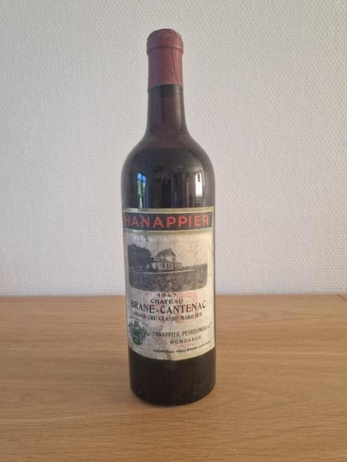 Château Brane Cantenac - 1947 - Margaux Grand Cru Classé, Verzamelen, Wijnen, Nieuw, Rode wijn, Frankrijk, Ophalen of Verzenden