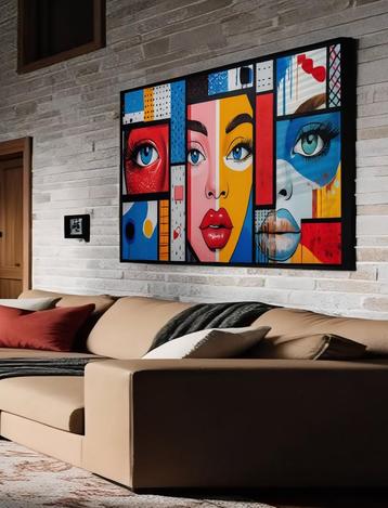 Uniek XXL Glasschilderij | Split Identity #2 - 5 sizes, Neuf, Création originale, Peinture, Envoi