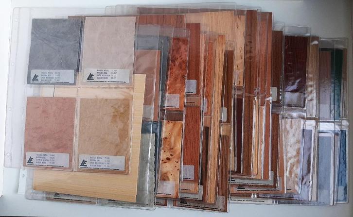 Set van 84 fineerstalen Leeuwenburgh, Doe-het-zelf en Bouw, Hout en Planken, Nieuw, Overige typen, Overige houtsoorten, Ophalen