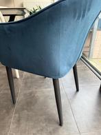 6 chaises en velours, Enlèvement, Utilisé, Bleu, Tissus