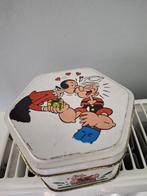 Blikken 6 hoekig doosje stripfiguur strip Popeye en Olijfje, Ophalen of Verzenden, Overige figuren, Gebruikt, Gebruiksvoorwerp