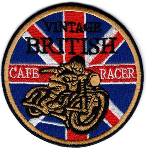 Cafe Racer Vintage British stoffen opstrijk patch embleem #9, Motoren, Accessoires | Stickers, Verzenden