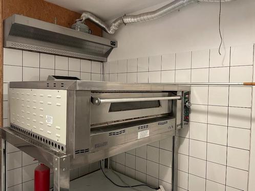 Professionele gas pizzaoven 6x Ø34 cm + rvs-tafel + afzuigka, Zakelijke goederen, Horeca | Keukenapparatuur, Ovens, Microgolfovens en Steamers