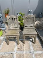 2 teak stoelen, Tuin en Terras, Tuinstoelen, Ophalen, Gebruikt
