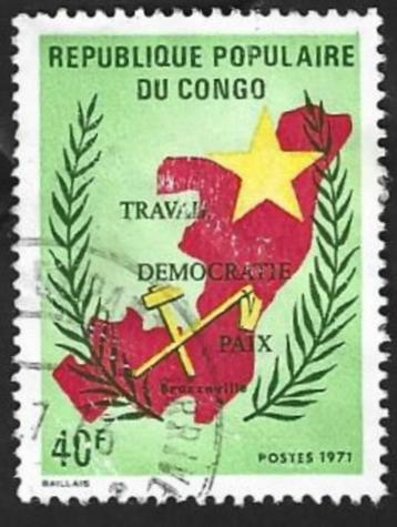 1 Congo-Brazzaville 1971 Arbeid, Democratie en Vrede beschikbaar voor biedingen