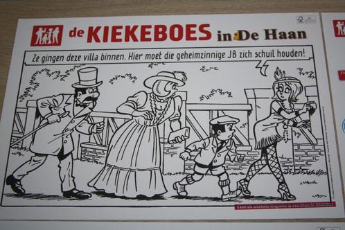 De Kiekeboes in De Haan , 2 Kleurplaten , Merho., Collections, Personnages de BD, Neuf, Autres types, Autres personnages, Enlèvement ou Envoi