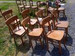 5 chaises de cuisine anciennes en bois clair 2 modèles, Eén, Hout, Ophalen