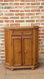 Twee-deurs kastje met lade en legplanken, Huis en Inrichting, Gebruikt, Eikenhout, Ophalen, Met deur(en)