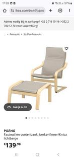 Ikea Poang zetel + voetenbank, Huis en Inrichting, Ophalen, Stof