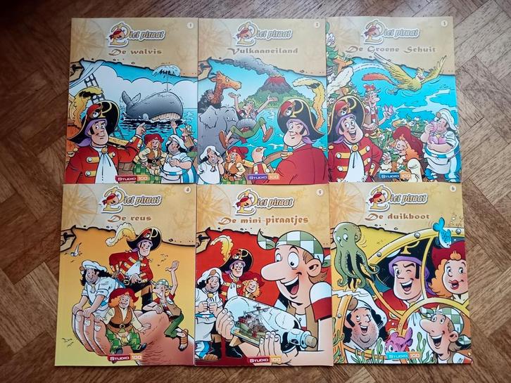De complete 6-delige dunne Piet Piraat serie, Boeken, Kinderboeken | Kleuters, Gelezen, Ophalen of Verzenden