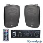 Zwarte 4 Inch Buiten speakers met Bluetooth versterker, Audio, Tv en Foto, Stereoketens, Ophalen of Verzenden, Nieuw, Speakers
