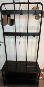 Porte manteau banc range chaussure ikea metal noir pinnig, Ophalen, Overige typen, Zo goed als nieuw, Metaal