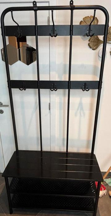 Porte manteau banc range chaussure ikea metal noir pinnig beschikbaar voor biedingen
