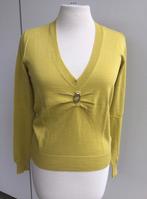 Nouveau pull à col en V Trussardi Jeans pour femme, Taille 36 (S), Comme neuf, Trussardi Jeans, Jaune