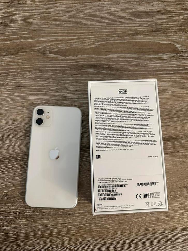Iphone 11 64GB, Telecommunicatie, Mobiele telefoons | Apple iPhone, Zo goed als nieuw, 64 GB, Zonder abonnement, Zonder simlock
