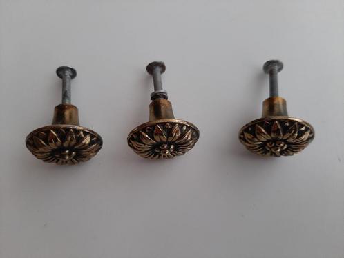 deurknoppen in messing,vintage, Doe-het-zelf en Bouw, Hang- en Sluitwerk, Zo goed als nieuw, Koper of Messing, Ophalen of Verzenden